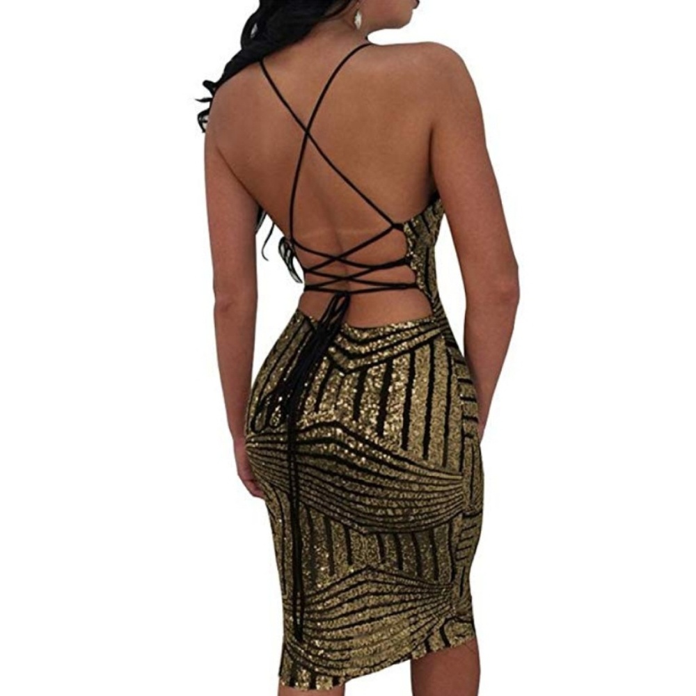 SOLD✔✔✔ 😍Sexy Backless Strappy Dress - Picture 4 of 4